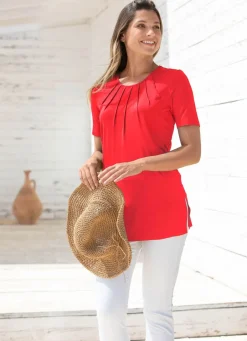 Damen Mona Tuniken|Basics<Unifarbene Shirt-Tunika