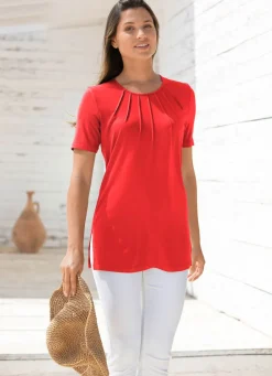 Damen Mona Tuniken|Basics<Unifarbene Shirt-Tunika
