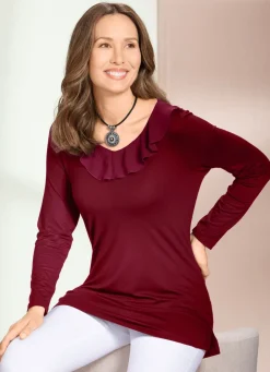 Damen Mona Tuniken|Basics<Unifarbene Shirt-Tunika