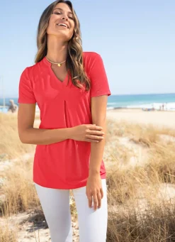 Damen Mona Tuniken|Basics<Unifarbene Shirt-Tunika