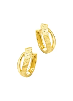 Best Vergoldete Klappcreolen aus Silber Damen Ohrschmuck