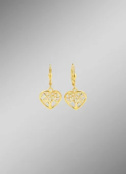 Damen Mona Ohrschmuck<Vergoldete Ohrringe mit Zirkonia