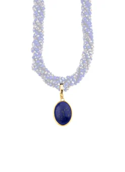 Best Vergoldeter Anhänger mit Lapislazuli Damen Anhänger