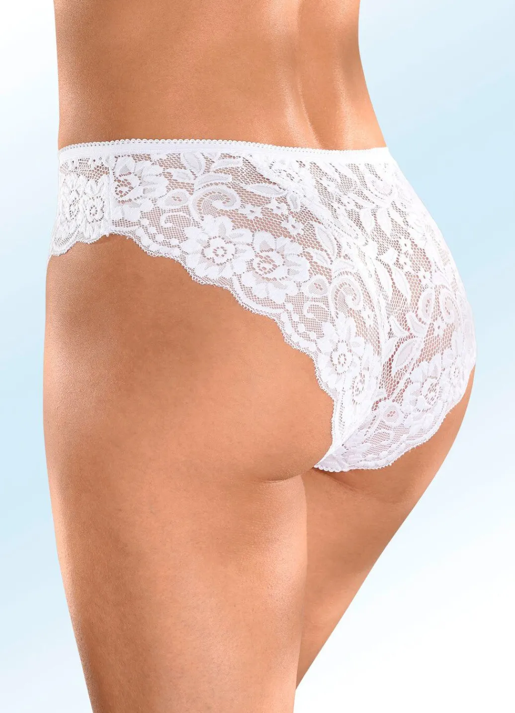 Discount Viererpack Slips mit Elastikspitze Damen Slips