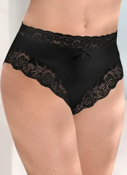 New Viererpack Slips mit elastischer Spitze Damen Slips