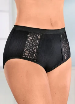 Outlet Viererpack Slips mit Spitzeneinsätzen Damen Slips