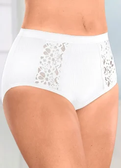 Outlet Viererpack Slips mit Spitzeneinsätzen Damen Slips