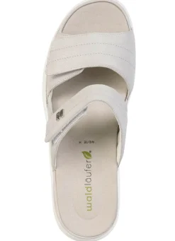 Clearance Waldläufer, bequeme Damen-Pantoletten, Weite H, mit herausnehmbarem Fußbett Damen Pantoletten