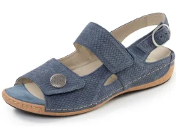 Discount Waldläufer, bequeme Damen-Sandalen, Weite H, mit herausnehmbarem Fußbett Damen Sandalen