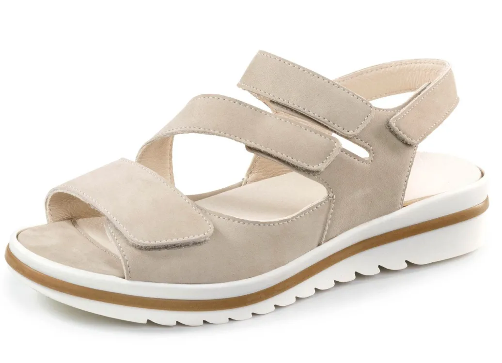 Clearance Waldläufer, bequeme Damen-Sandalen, Weite H, mit herausnehmbarem Fußbett Damen Sandalen