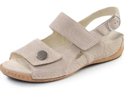 Discount Waldläufer, bequeme Damen-alen, Weite H, mit herausnehmbarem Fußbett Damen Sandalen