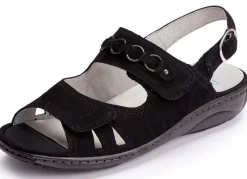 New Waldläufer, bequeme Damen-Sandalen, Weite G, mit herausnehmbarem Fußbett Damen Sandalen