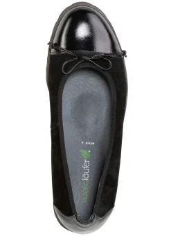 Best Waldläufer, elegante Damen-Ballerinas, Weite H, mit herausnehmbarem Fußbett Damen Ballerinas