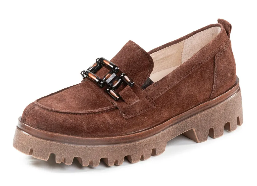 Online Waldläufer Loafer aus Veloursleder Damen Slipper