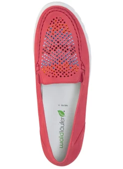 New Waldläufer Mokassin-Slipper mit bunten Glitzersteinchen besetzt Damen Slipper