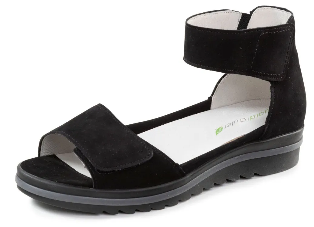 Best Waldläufer Sandale mit herausnehmbarem Lederfußbett Damen Sandalen