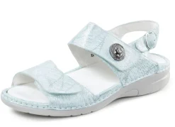 Hot Waldläufer Sandale mit Metallschmuck mit Glitzersteinchen Damen Sandalen