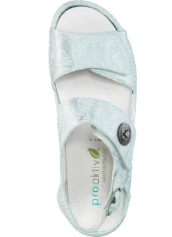 Hot Waldläufer Sandale mit Metallschmuck mit Glitzersteinchen Damen Sandalen