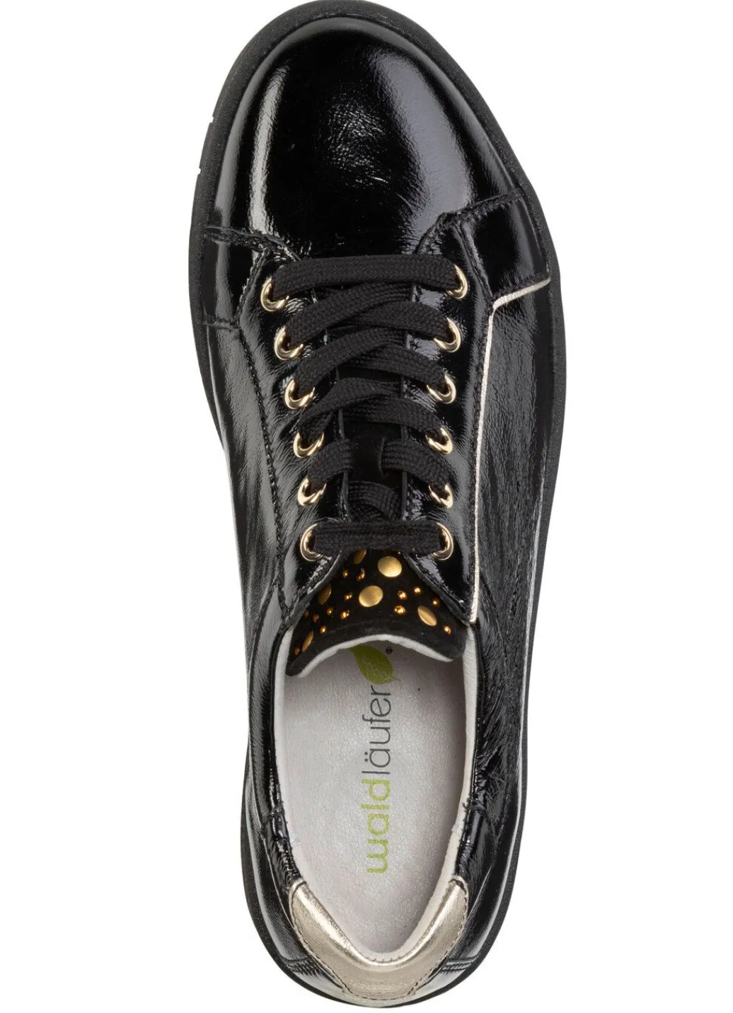 Best Waldläufer Schnürschuh aus weichem Knautschlackleder Damen Sneaker & Sportschuhe|Schnürschuhe