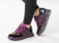 Clearance Waldläufer Schnür-Sneaker mit buntem Textilmaterial kombiniert Damen Sneaker & Sportschuhe|Schnürschuhe