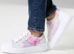 New Waldläufer Schnür-Sneaker mit verspieltem Druck Damen Sneaker & Sportschuhe|Schnürschuhe