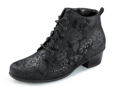 Clearance Waldläufer Schnür-Stiefelette mit floraler Prägung Damen Stiefel & Stiefeletten
