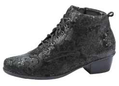 Clearance Waldläufer Schnür-Stiefelette mit floraler Prägung Damen Stiefel & Stiefeletten