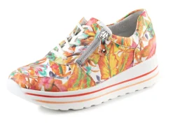Hot Waldläufer Sneaker aus beschichtetem, floral bedrucktem Textilmaterial Damen Sneaker & Sportschuhe