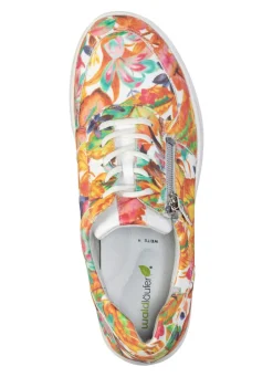 Hot Waldläufer Sneaker aus beschichtetem, floral bedrucktem Textilmaterial Damen Sneaker & Sportschuhe
