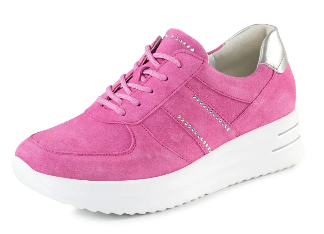 Waldläufer Sneaker mit Glitzersteinchen Damen Sneaker & Sportschuhe|Schnürschuhe