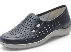 Sale Waldläufer, sommerliche Damen-Slipper, Weite H, mit herausnehmbarem Fußbett Damen Slipper