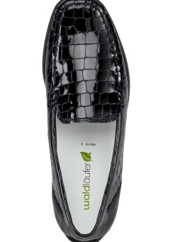 Best Waldläufer, stilvolle Damen-Slipper, Weite H, mit herausnehmbarem Fußbett Damen Slipper