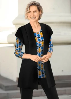 Online Weste in verschlussloser Form Damen Strickwesten|Basics