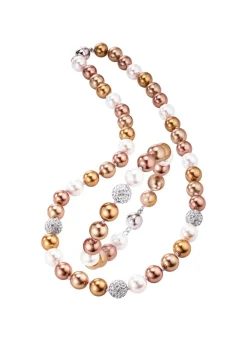 Clearance Wunderschön schimmerndes, 2-teiliges Schmuck-Set Damen Halsketten|Armbänder