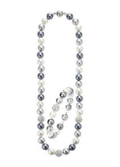 Discount Wunderschön schimmerndes, 2-teiliges Schmuck-Set Damen Halsketten|Armbänder