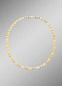 Discount Wunderschön und modern: Halskette in Bicolor Damen Modeschmuck|Halsketten