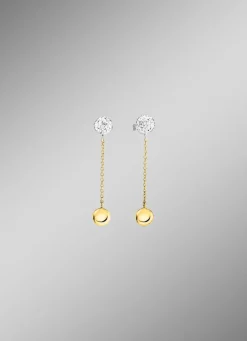 Outlet Wunderschöne Ohrstecker in Bicolor Damen Ohrschmuck