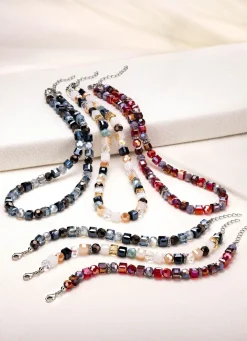Clearance Wundervoll funkelndes Schmuck-Set, 2-teilig Damen Halsketten|Armbänder
