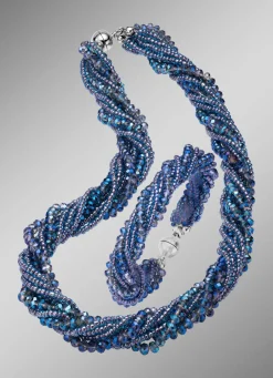 Online Wundervoll funkelndes Schmuck-Set, 2-teilig Damen Halsketten|ArmbÀnder