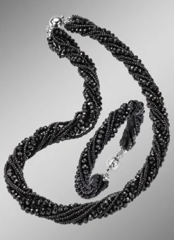 Hot Wundervoll funkelndes Schmuck-Set, 2-teilig Damen Halsketten|Armbänder