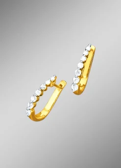 Hot Wundervolle Klappcreolen mit Brillanten Damen Ohrschmuck