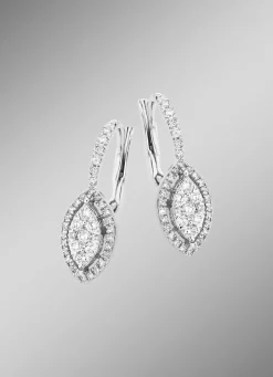 Outlet Wundervolle Ohrringe mit Brillanten und Diamanten Damen Ohrschmuck