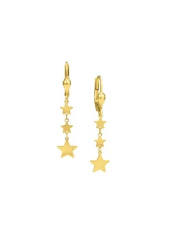 New Wundervolle Sternen-Ohrringe aus Gold 585/- fein Damen Ohrschmuck