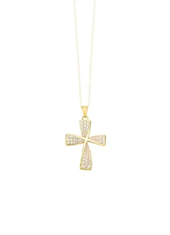 Discount Wundervoller Kreuz-Anhänger mit Zirkonia Damen Anhänger