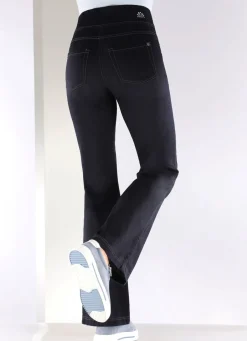 Damen Mona Schlupfhosen|Jeans<Yoga-Jeans mit ausgestellter Fußweite