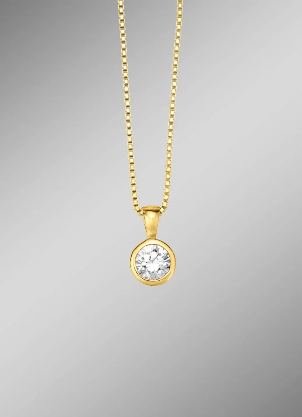 Best Zarte Eleganz: Anhänger mit synth. Zirkonia und Veneziakette Damen Anhänger