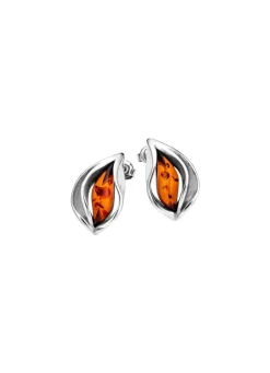 Damen Mona Ohrschmuck<Zeitlos elegante Ohrstecker mit echt Bernstein