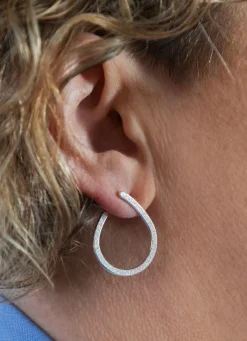 New Zeitlose Creolen in Eismatt Damen Ohrschmuck