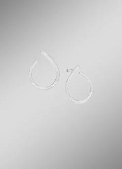 New Zeitlose Creolen in Eismatt Damen Ohrschmuck