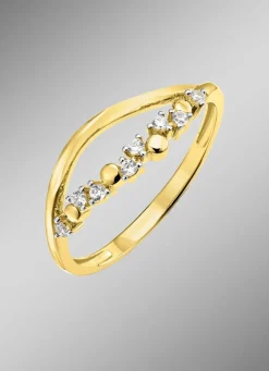 Clearance Zeitlose Eleganz: Damenring mit synth. Zirkonia Damen Ringe